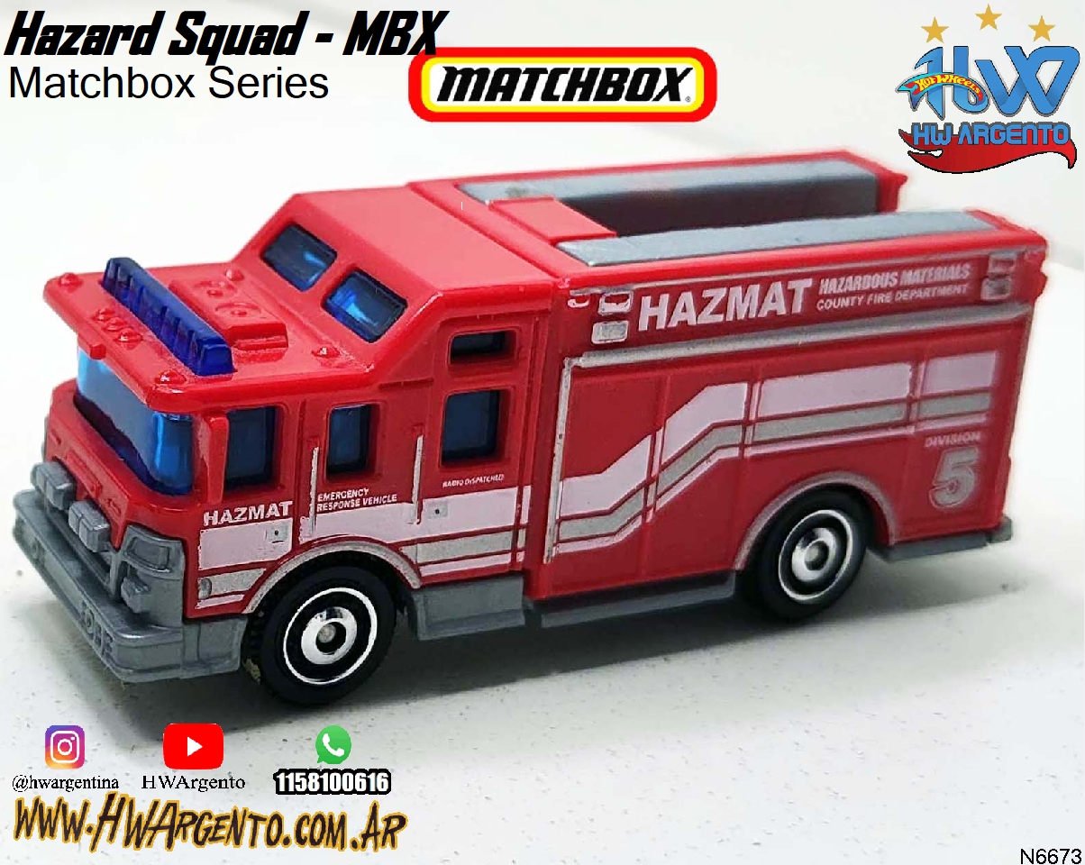 Matchbox Hazard Squad Die-Cast Toy Vehicle - 1/64 Scale