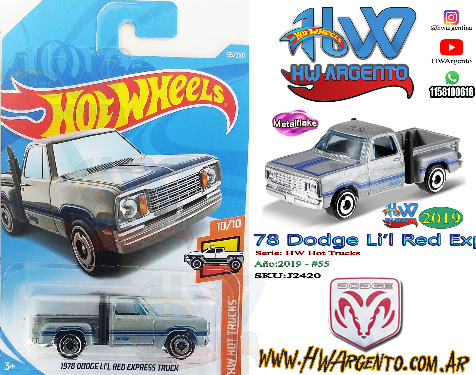 '78 Dodge Li'l Red Express Pickup - Hot Wheels - 2019