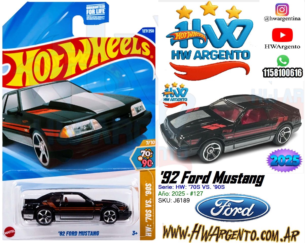 ’92 Ford Mustang – Hot Wheels – 2025