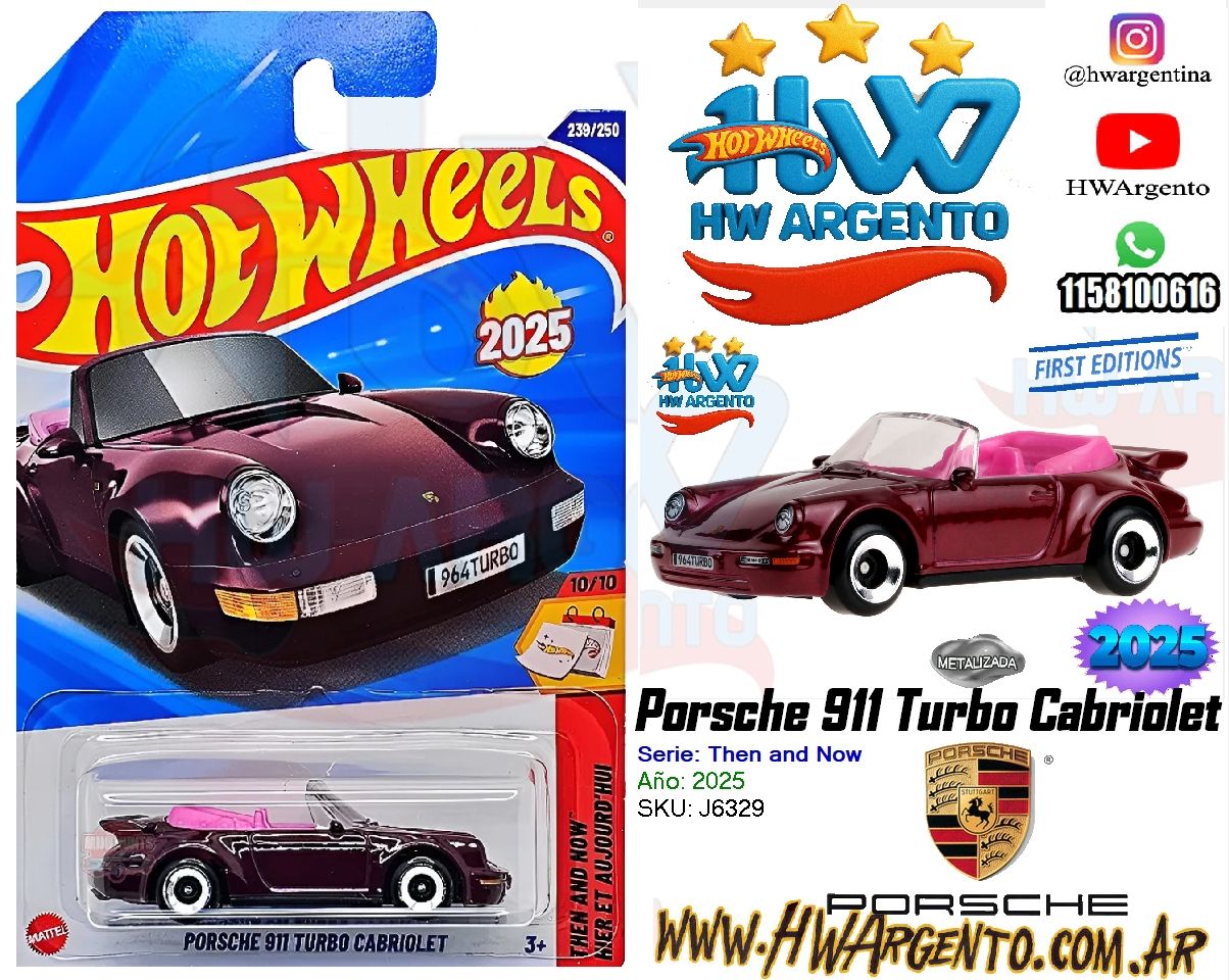 Porsche 911 Turbo Cabriolet - Hot Wheels - 2025