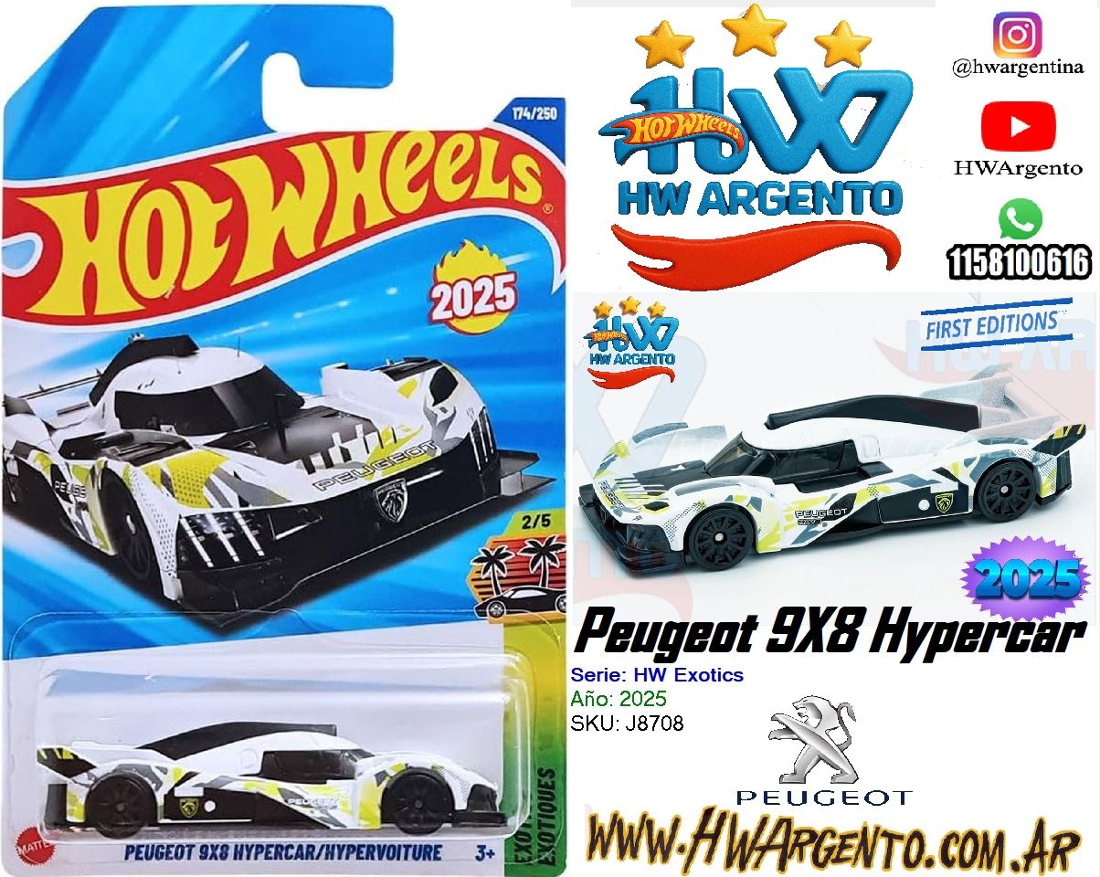 Peugeot 9X8 Hypercar - Hot Wheels - 2025