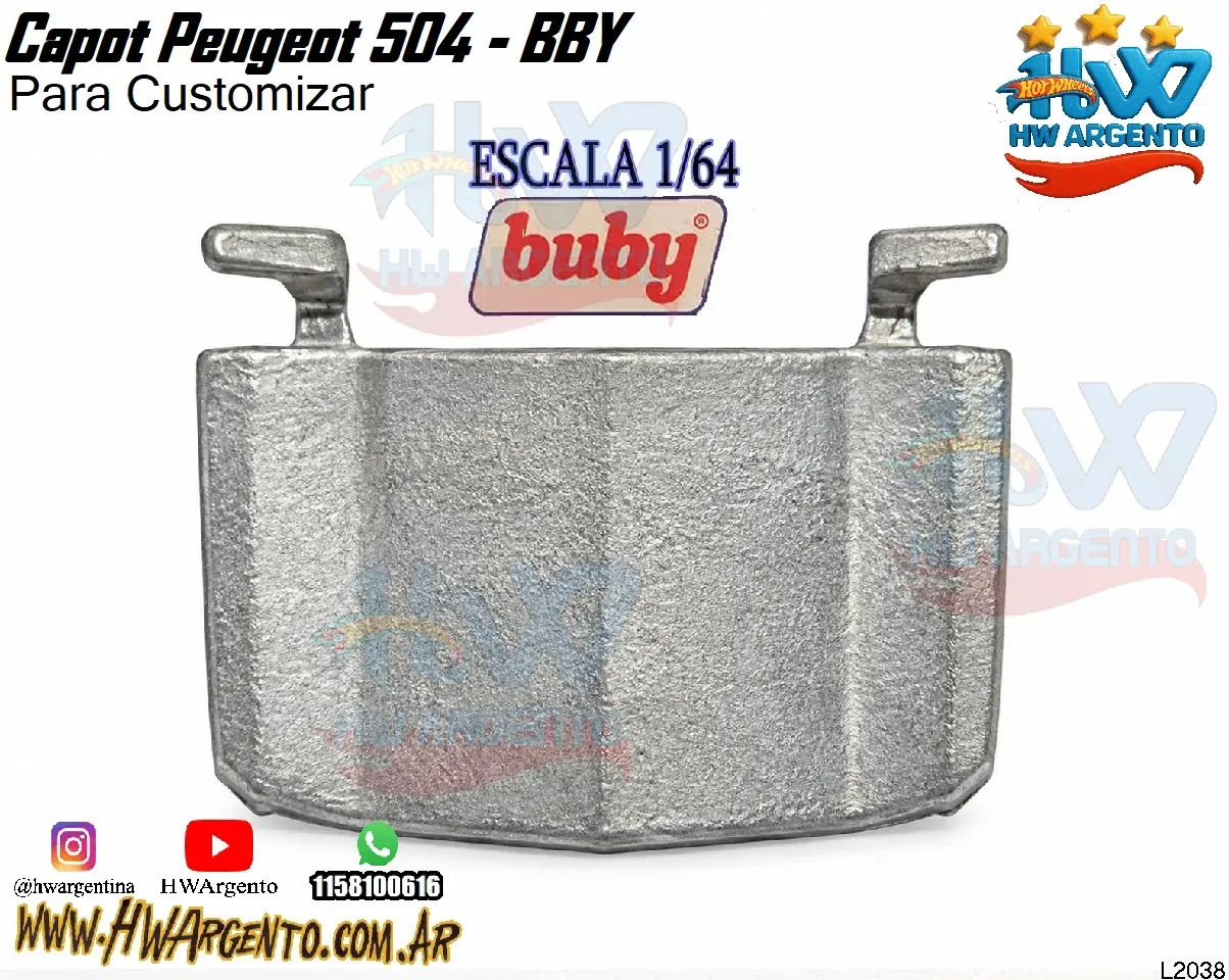 Capot Peugeot 504 - BBY - Hot Wheels